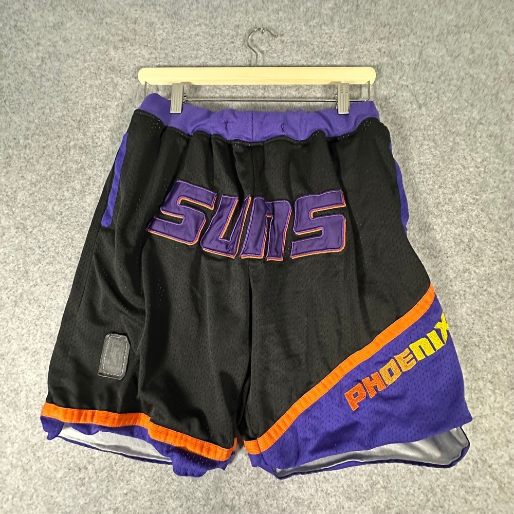 Just Don Phoenix Suns Shorts L Black Mens Basketball Mesh Embroidered